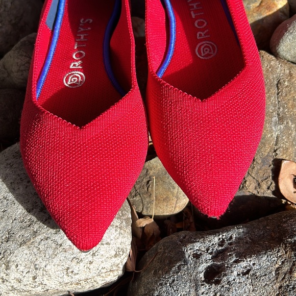 Rothy’s The Point Red flats, women’s 7.5, EUC - Picture 4 of 14